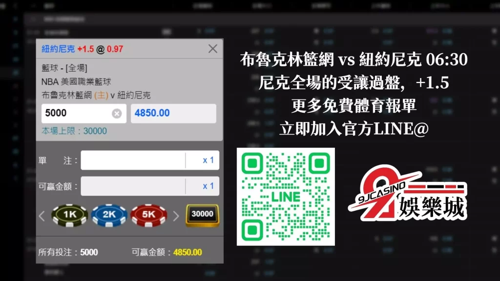 nba賭盤分析-0129 布魯克林籃網 vs 紐約尼克-9J娛樂城