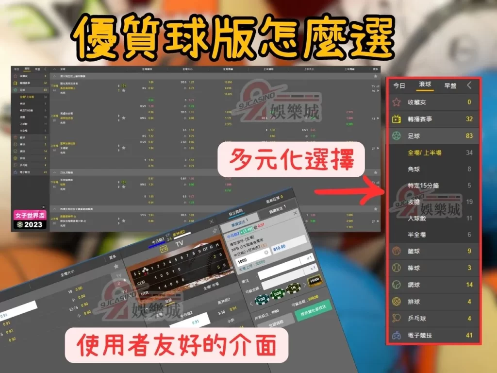 球版種類 球版怎麼選 9J娛樂城
